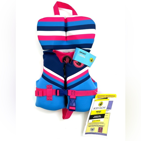 Body Glove Infant Evoprene PFD Life Jacket and Vest, Girl, Size 20-30 lbs Pink - Picture 1 of 6